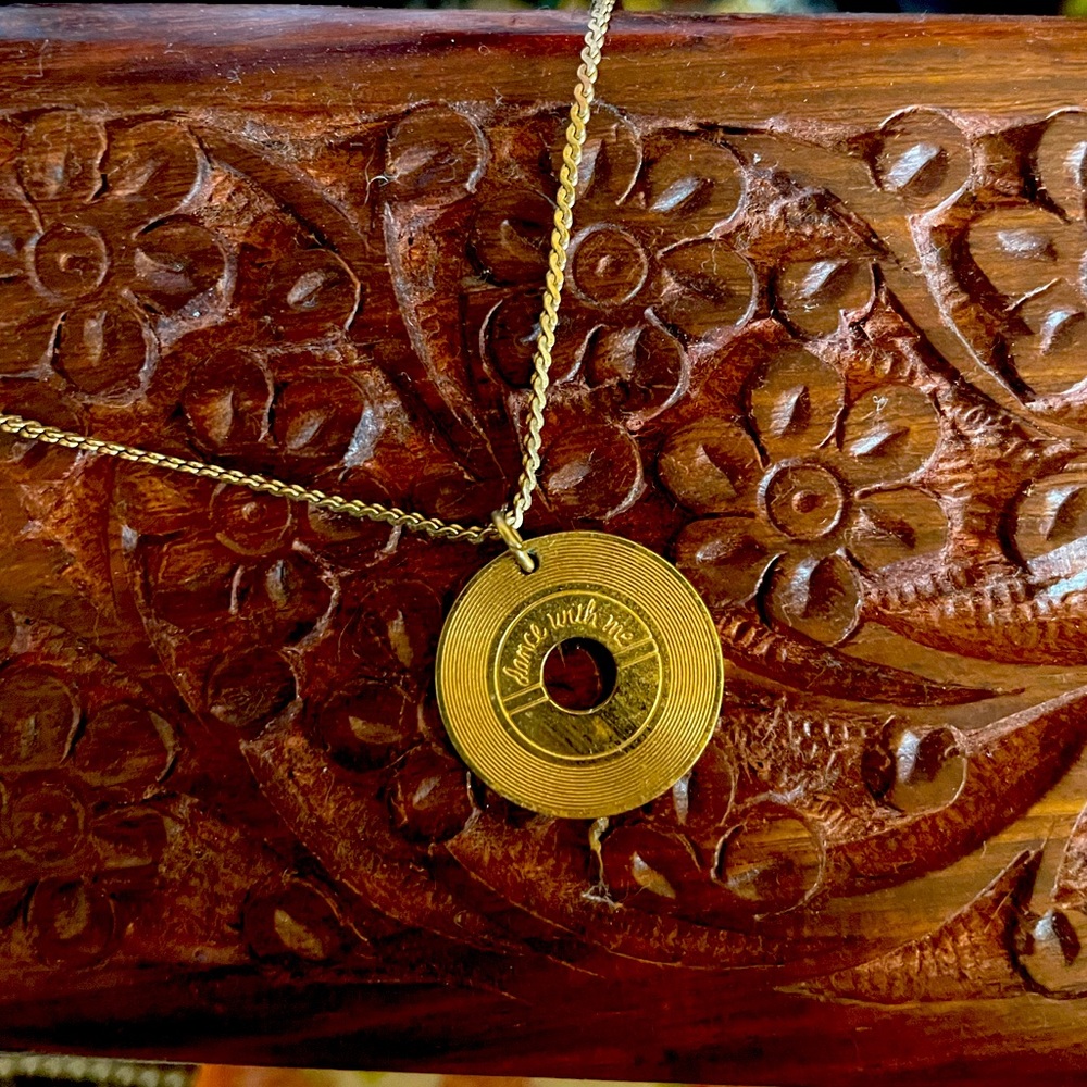 Vintage Avon Vinyl Record Necklace